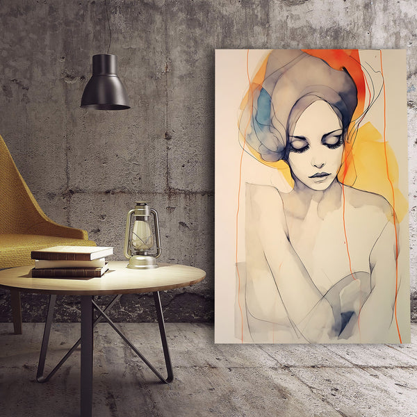 Watercolor Woman Portrait