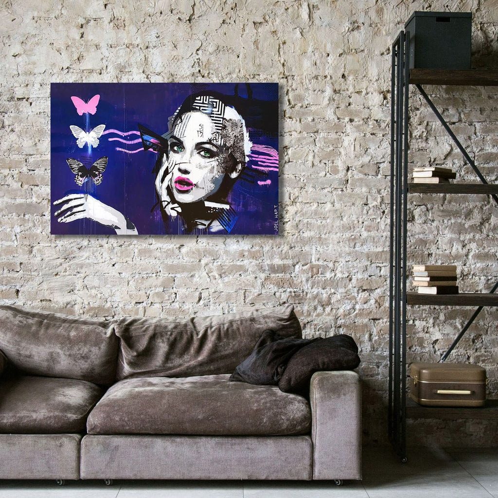 Woman with Butterflies, Street Art