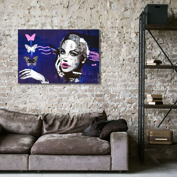 Woman with Butterflies, Street Art