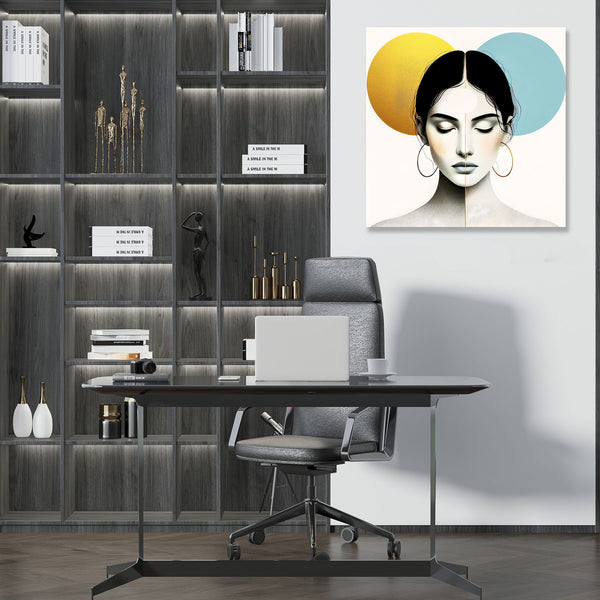 Portrait of Woman with Closed Eyes, Digital Art