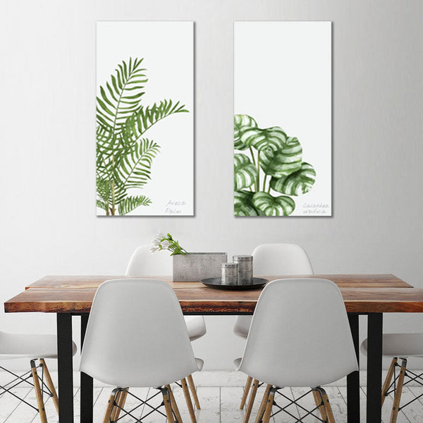 Plants & Leaves, Art Set of 3, Digital Art