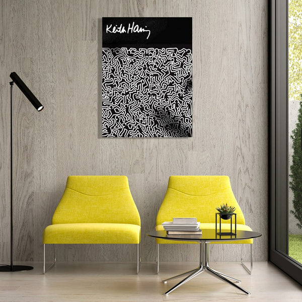 Pop Art Poster In Keith Haring Style