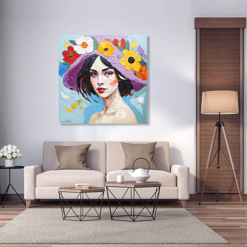 Robert Delaunay Inspired Woman Portrait
