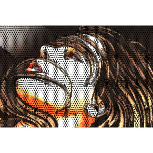 Woman Portrait with Dots, Digital Art