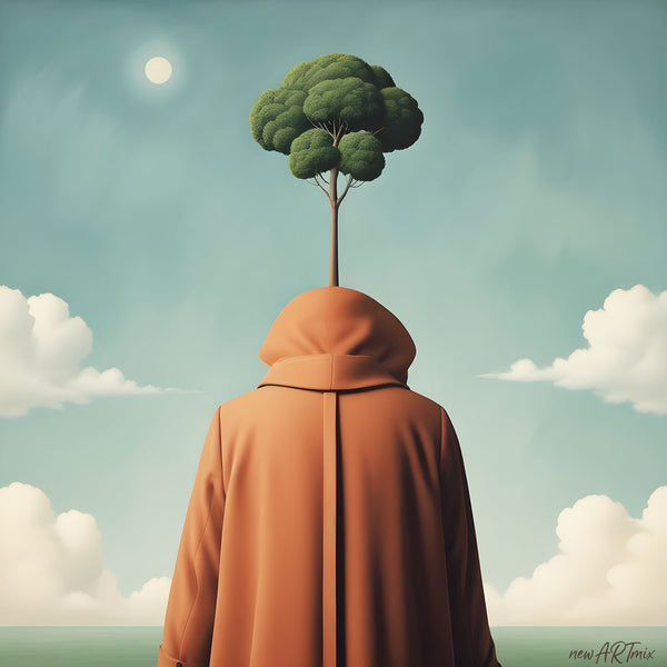 Brown Coat, Magritte inspired Art