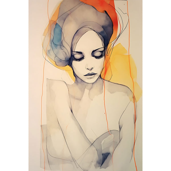 Watercolor Woman Portrait