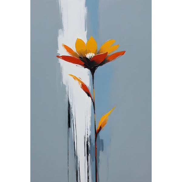Abstract Style Flower – Contemporary Painting