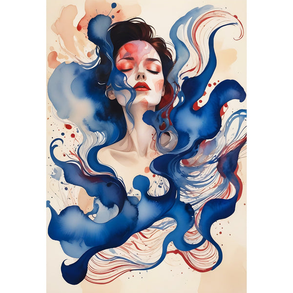 Blue Fantasy, Woman's Portrait