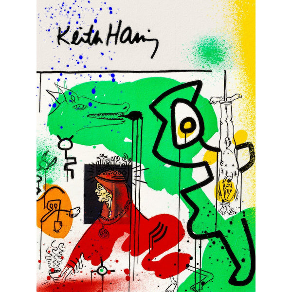 Pop Art Poster In Keith Haring Style