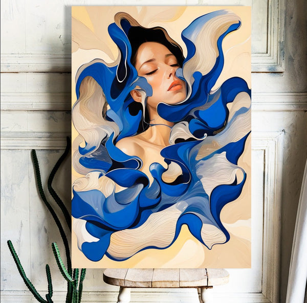 Blue Fantasy, Woman's Portrait