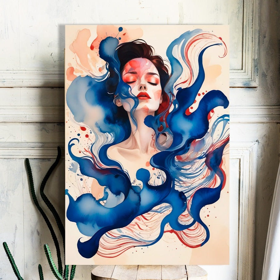 Blue Fantasy, Woman's Portrait