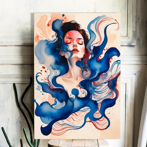 Blue Fantasy, Woman's Portrait