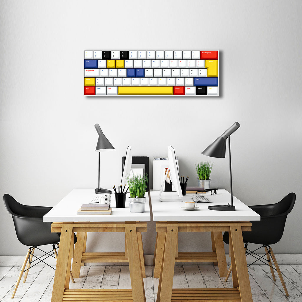 Computer Keyboard in Mondrian Style