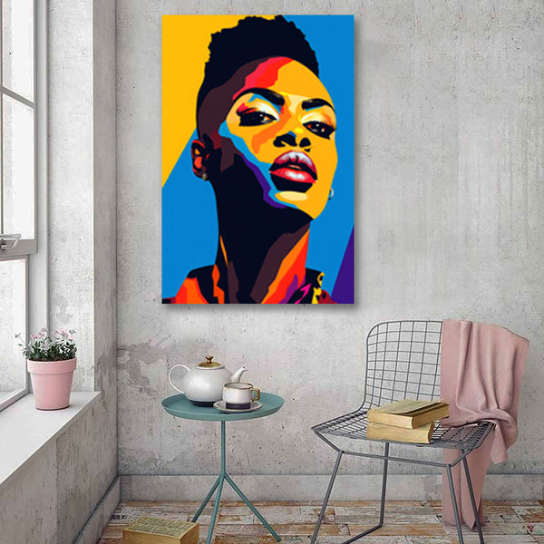 Portrait of a Woman in Pop Art Style, Digital art