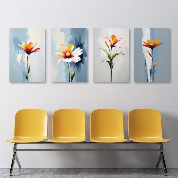 Abstract Style Flower – Contemporary Painting