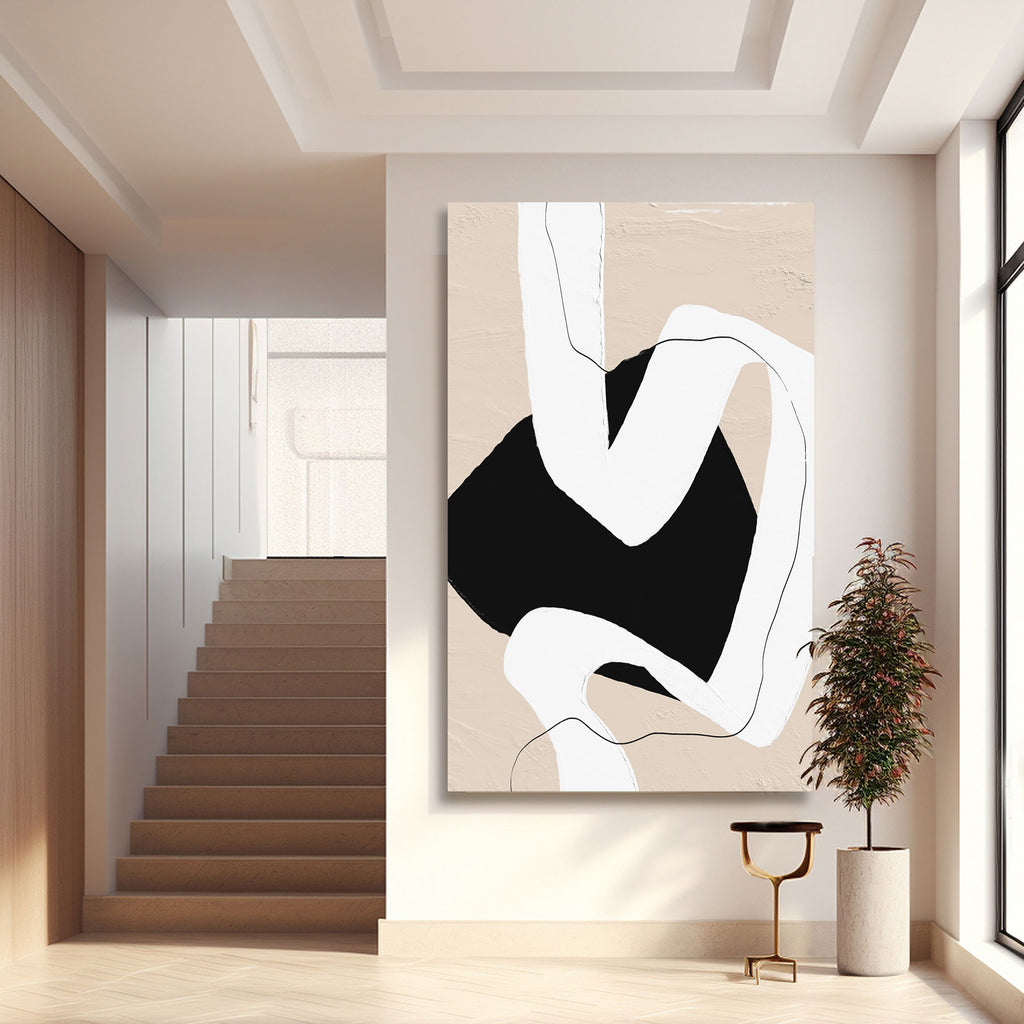 Abstract Art in Beige