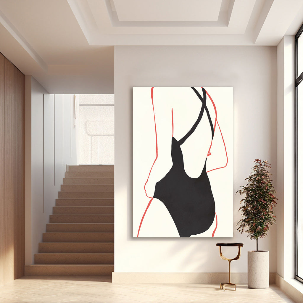 Swimmer Girl, Sketch Drawing