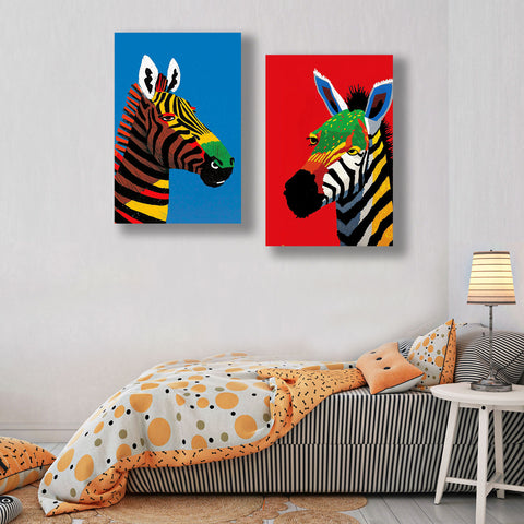 Multicolor Zebra Art, SET