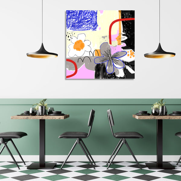 Abstract Painting Flowers, Digital Art