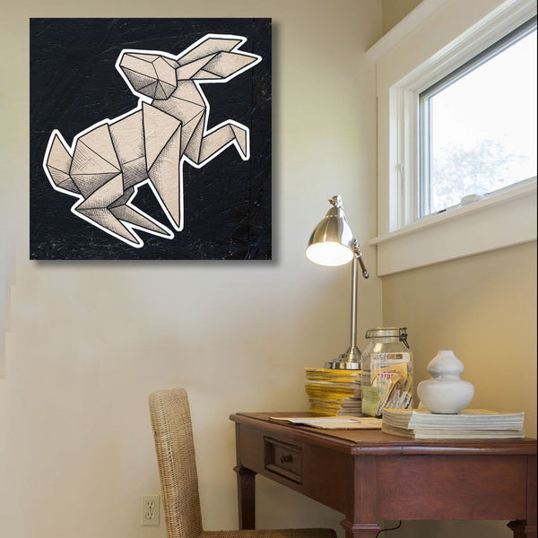 Paper Rabbit Graffiti, Low Poly Art