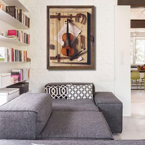 Still life Violin and Music, Reproduction