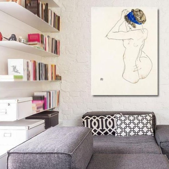 Seated Female Nude with Blue, Reproduction
