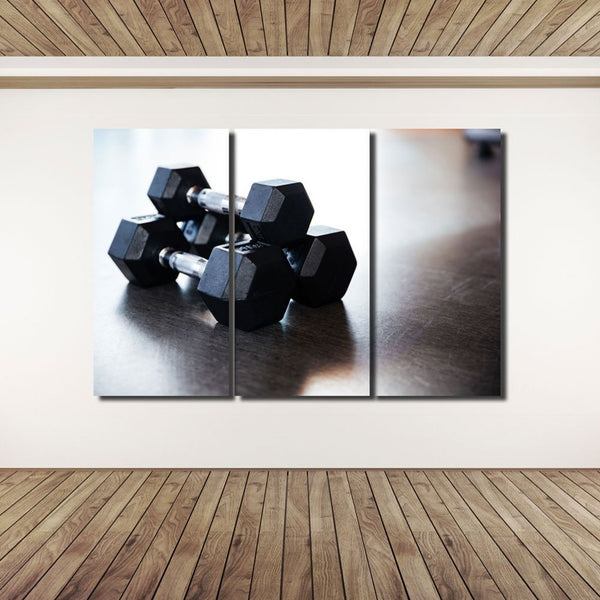 Dumbbell on the floor, Black/White Photography