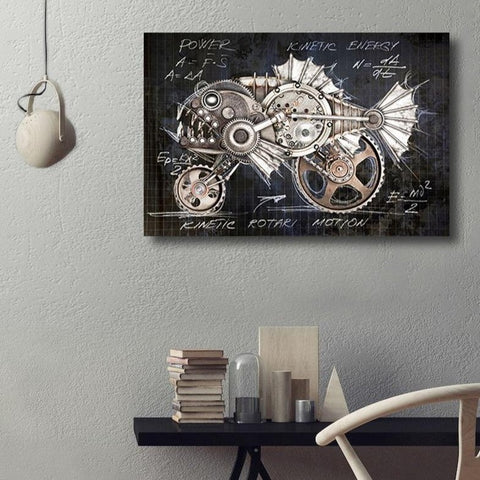 Steampunk Style Piranha, Digital Art