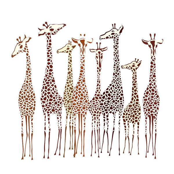 Hand-drawn Giraffes, Digital Art
