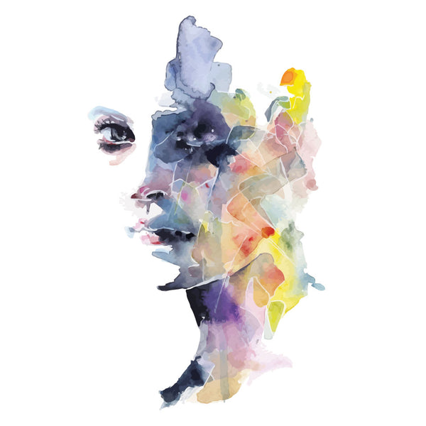 Woman's Portrait, Watercolor Art