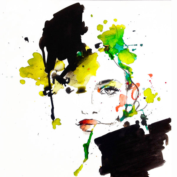 Watercolor Woman Portrait