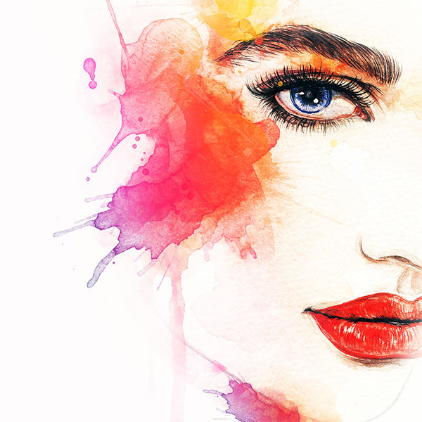 Woman's Portrait, Watercolor Art