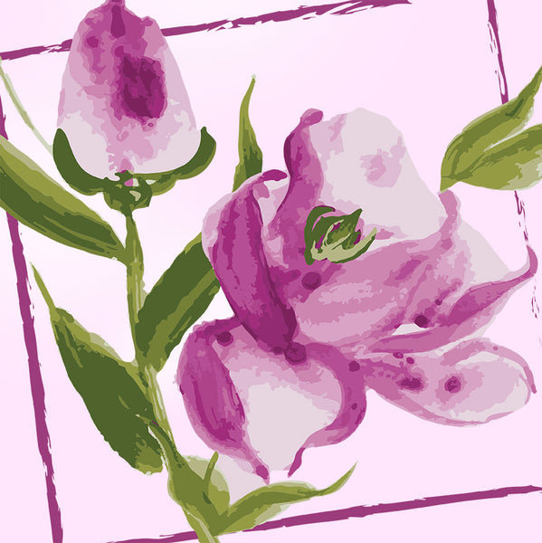 Watercolor Hand-drawn Flowers, Digital Art