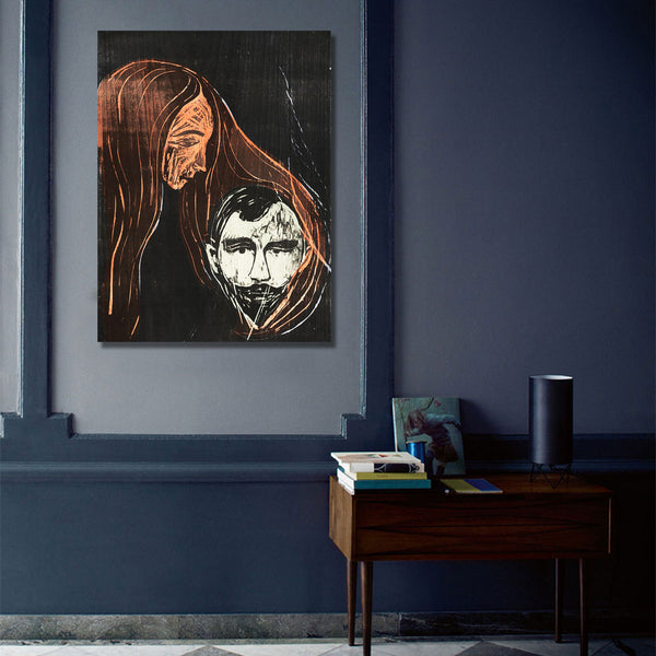 Man's Head in Woman's Hair, Reproduction