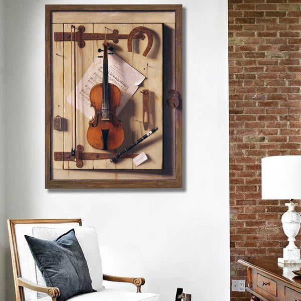 Still life Violin and Music, Reproduction