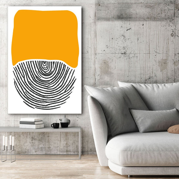 Yellow/Black Abstract Digital Art