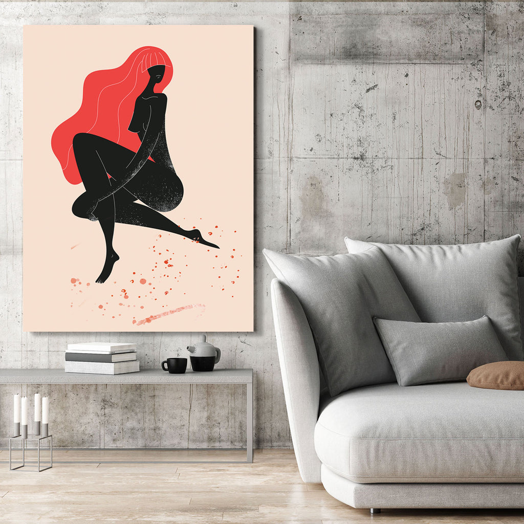 Sitting Woman, Digital Art