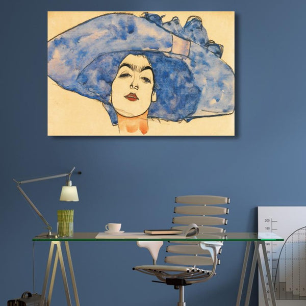 Woman in Blue Hat, Reproduction