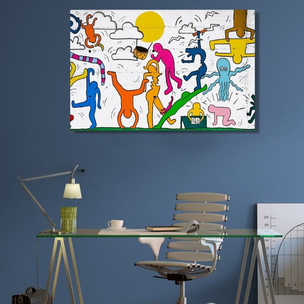 Kids Drawing Dancing People, Graffiti
