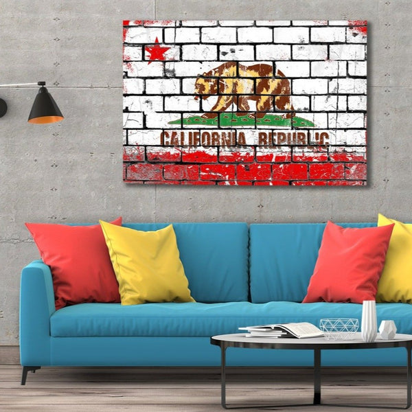 California State Vintage Recycled Flag