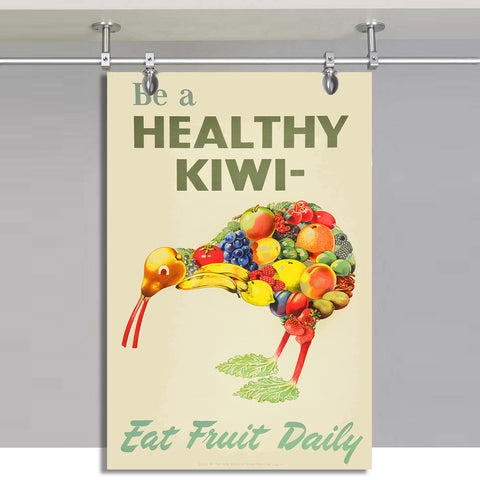 Be a Healthy Kiwi – Eat Fruits Daily, Vintage Poster