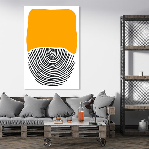 Yellow/Black Abstract Digital Art
