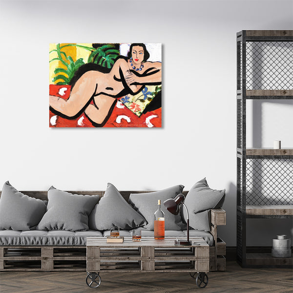 Reclining Nude With Blue Eyes, Reproduction