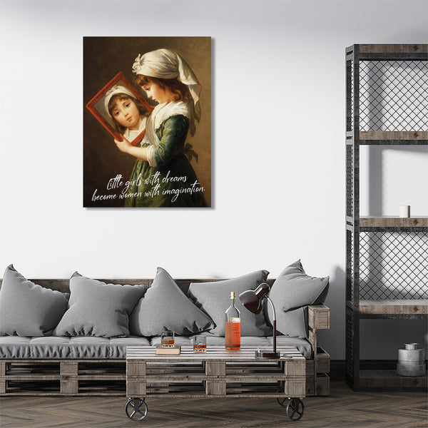 Girl Looking in a Mirror, Altered Art
