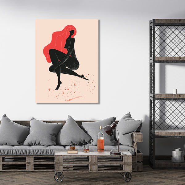 Sitting Woman, Digital Art