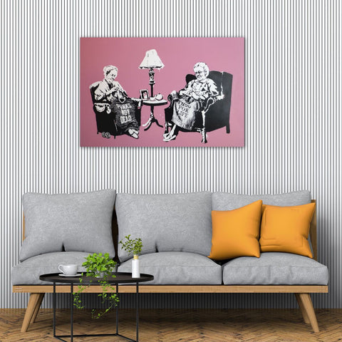 Banksy Grannies, Graffiti