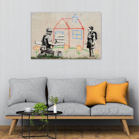 Banksy, Crayon Foreclosure, Graffiti