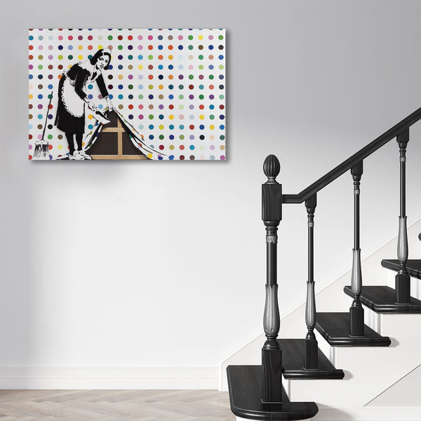 Banksy Maid Spots Damien Hirst, Graffiti