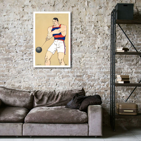 Hammer Throw, Vintage Poster