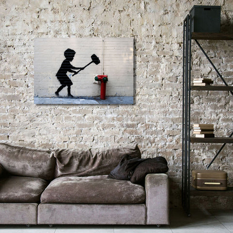 Banksy, Hammer Boy, Graffiti Street Art